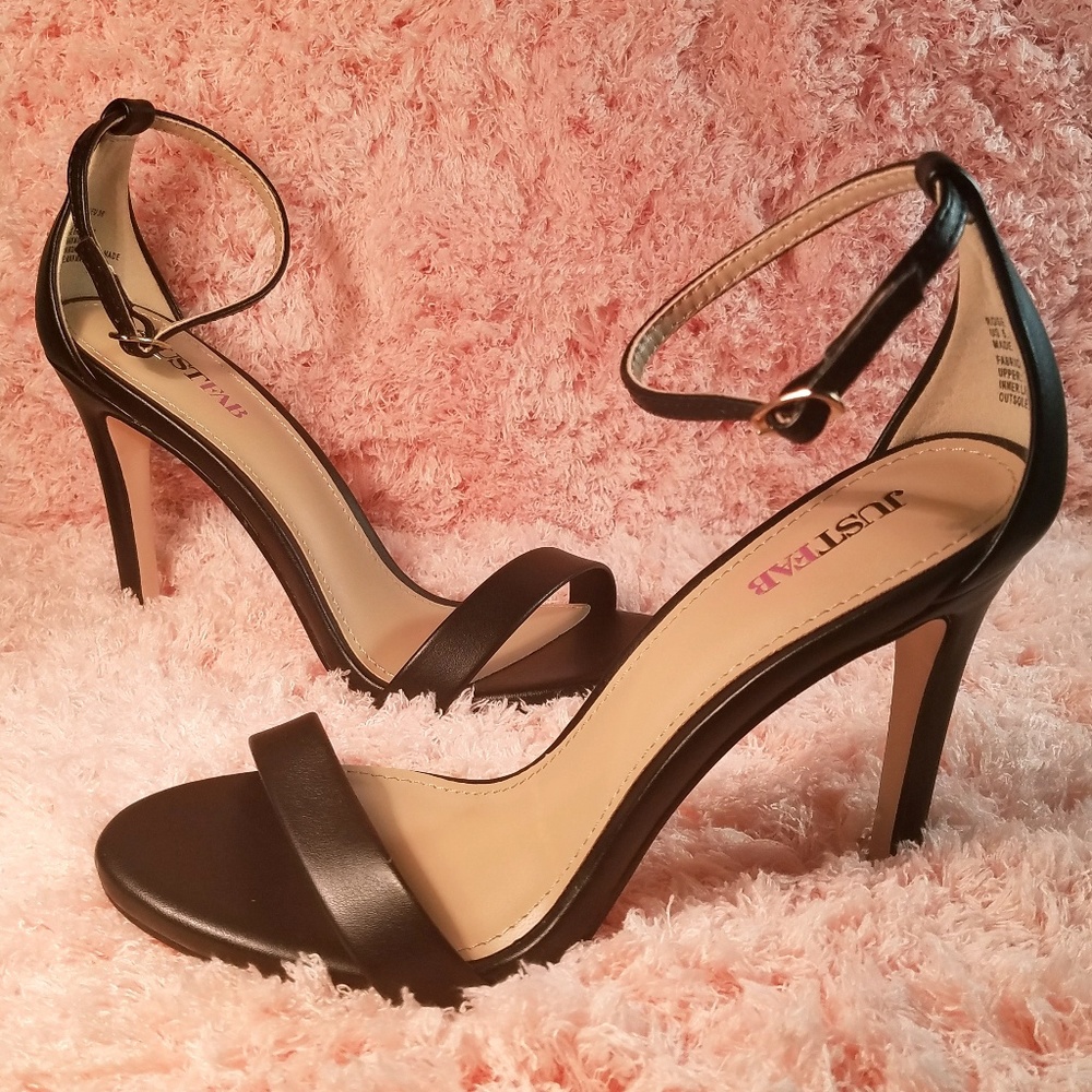 Black Ankle-strap Heels Size 5.5